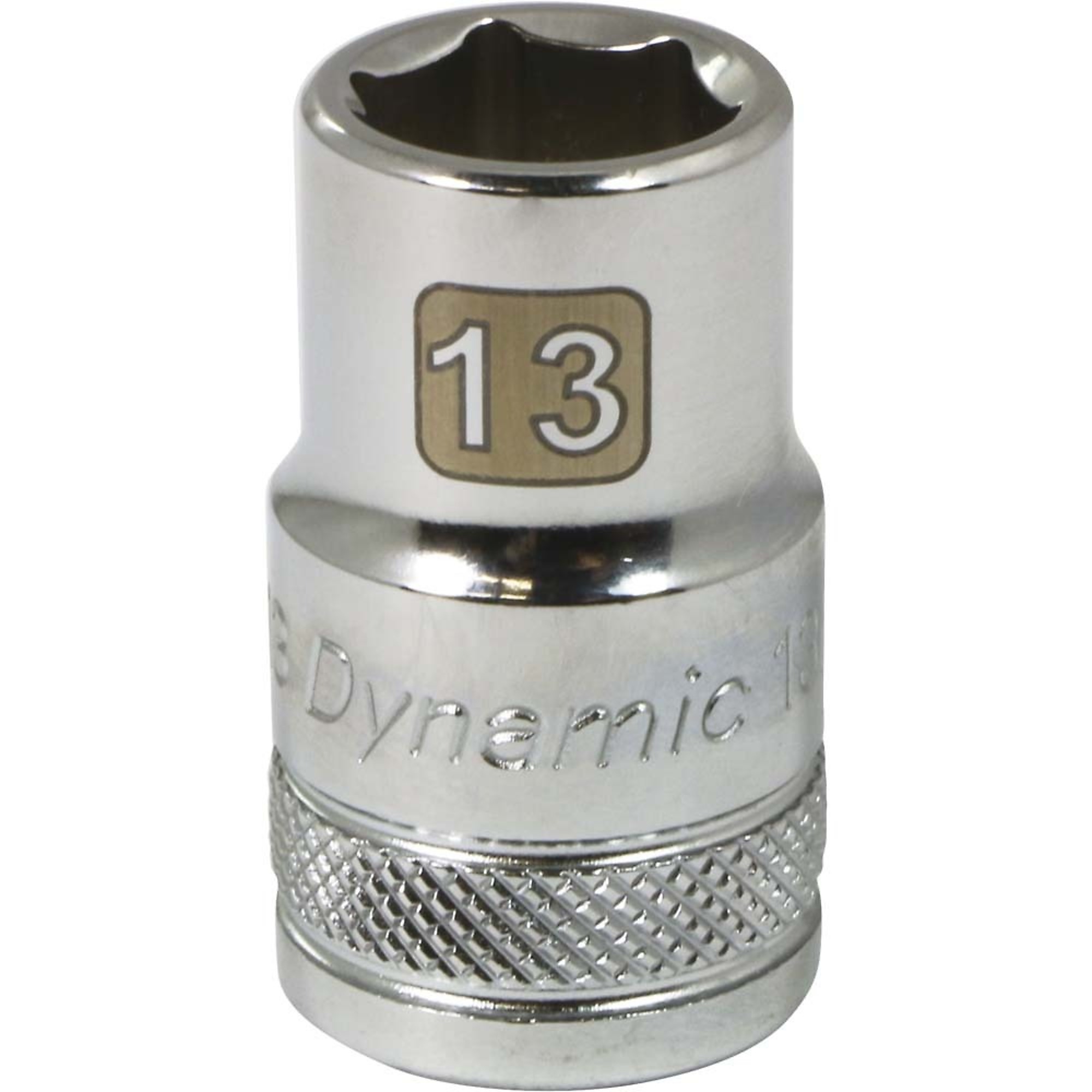 Dynamic Tools 1/2" Drive 6 Point Metric, 13mm Standard Length, Chrome Finish Socket